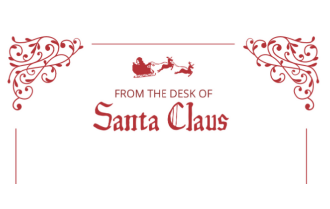 Santa Clause Letter Head