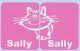 Right foot shoe labels pink cat