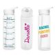 Personalised water bottles with straw, various designs 