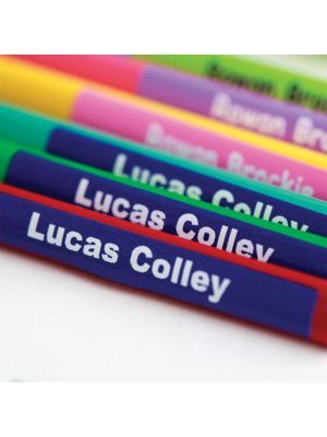 Mini name labels for pencils by labels4kids