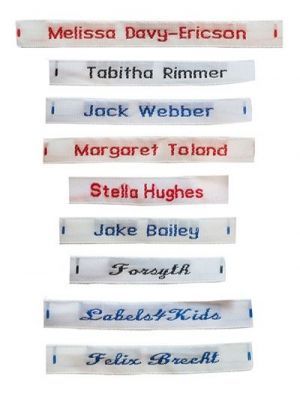 Personalised Woven Sew on name labels